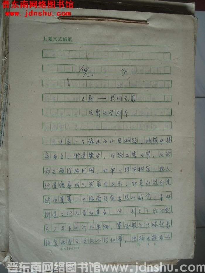 电影文学剧本：儿子（又名：我们无罪）