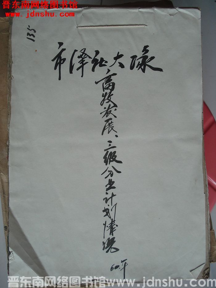 市泽庄大队畜牧发展、三级分业计划情况