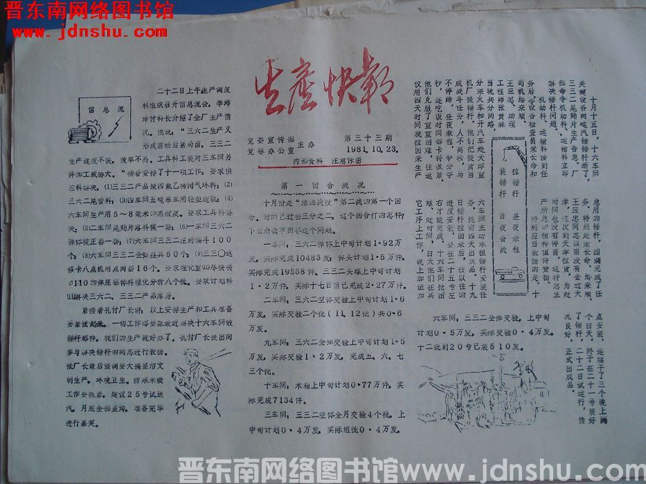 生产快报 1981-10-23 第33期