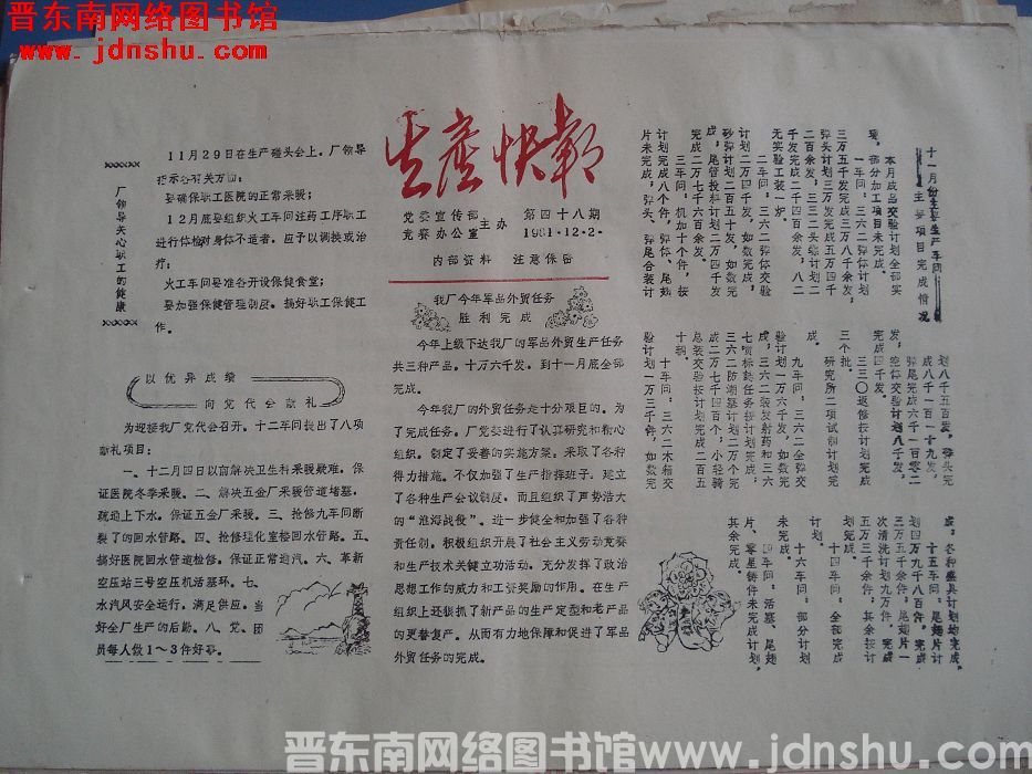 生产快报 1981-12-2 第48期