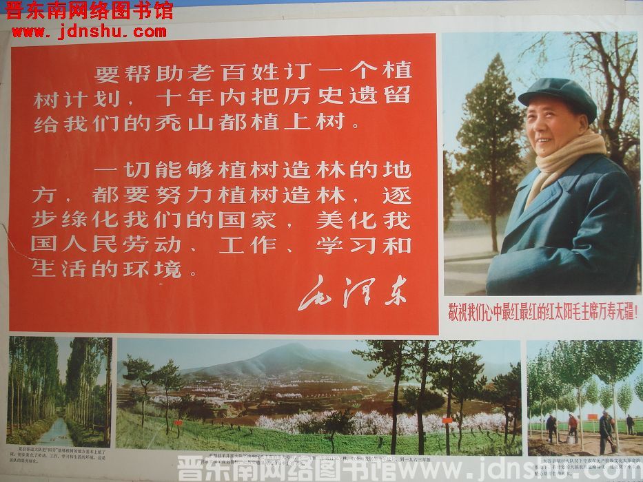山西省植树造林宣传画