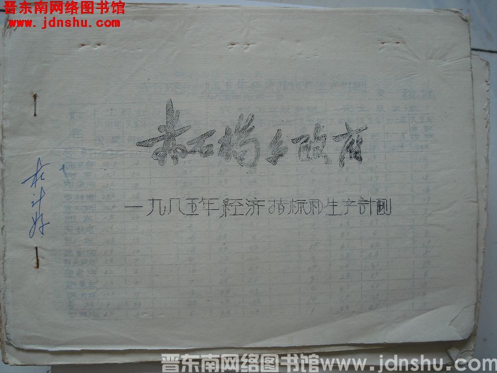 赤石桥乡政府一九八五年经济指标和生产计划