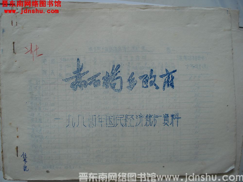 赤石桥乡政府一九八四年国民经济统计资料