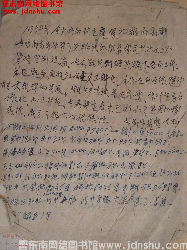 1954年全力将春耕生产运动推向高潮（1954）