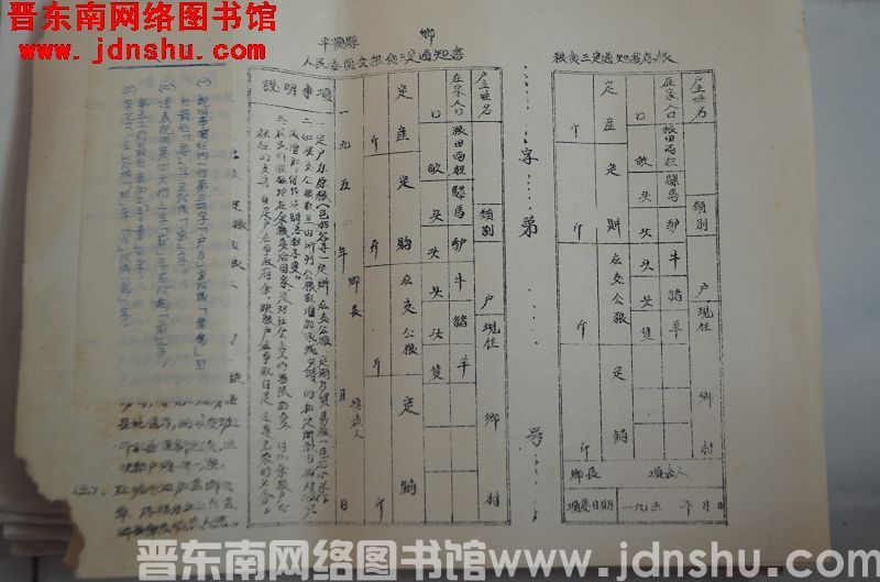 平顺县 乡人民委员会粮食三定通知书