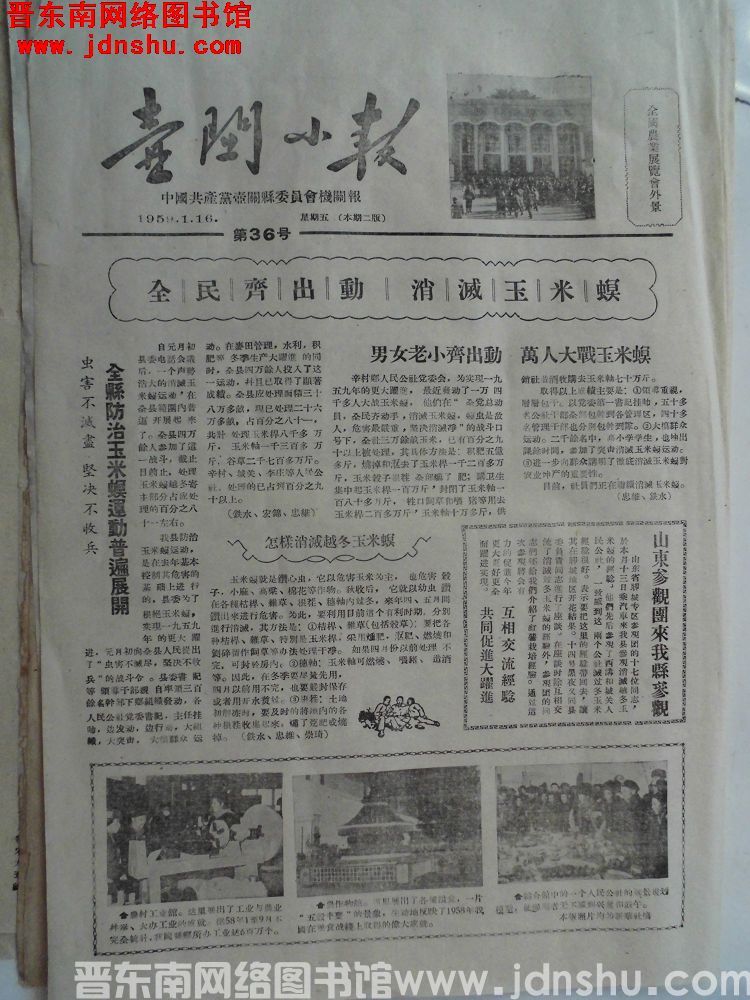 壶关小报 1959-1-16（第36号）